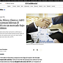 Ura, Prez-Llorca y A&O Shearman lideran el M&A en un mercado bajo mnimos